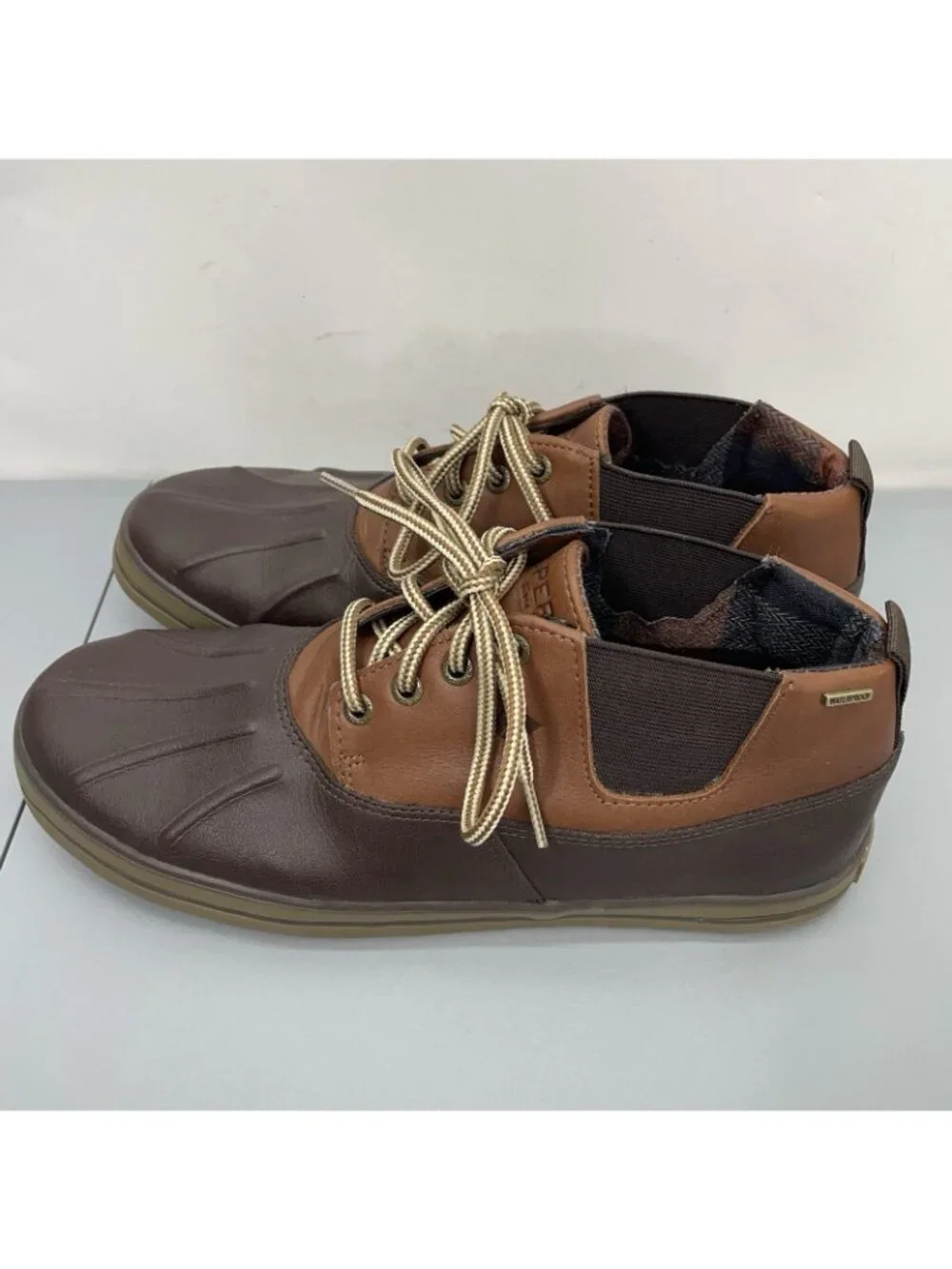 Sperry Fowl Weather Chukka Duck Rain Boots Waterproof Brown Mens 10
